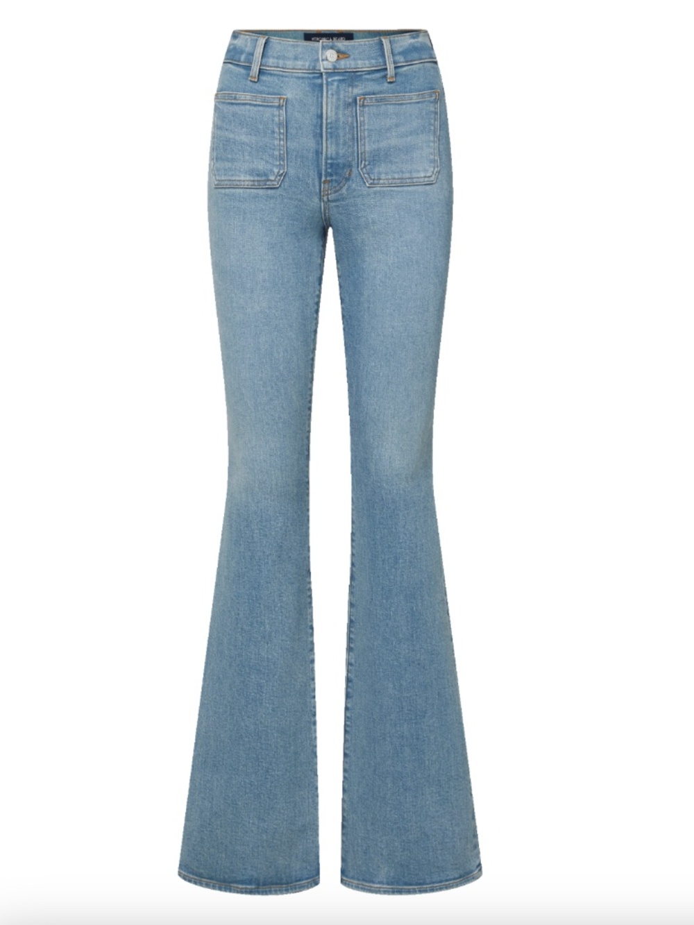 Veronica Beard BEVERLY Patch Pocket Skinny Flare Jeans Silverwood - With tags 28